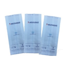 STERILIZATION PAPER BAG HEAT SEAL, PLAIN CLOSURE 